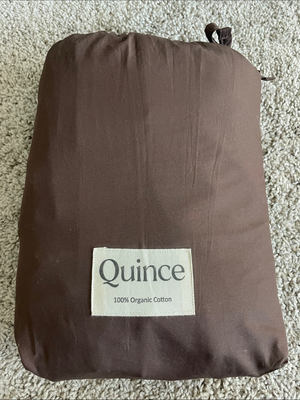 Quince Organic Cotton Gauze Duvet Cover - Brown